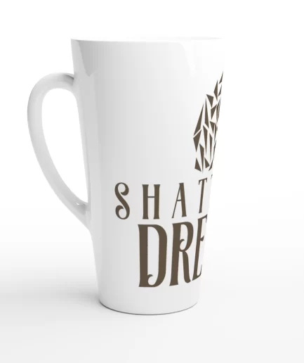 "Shattered dreams" - White Latte 17oz Ceramic Mug