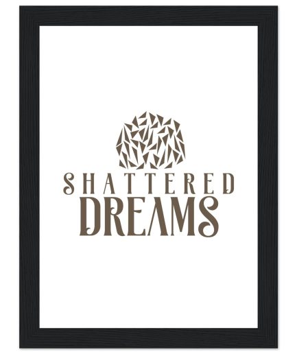"Shattered dreams" - Classic Semi-Glossy Paper Wooden Framed Poster