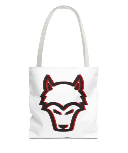 "The Glitch Wolf" - Fierce Wolf Graphic Tote Bag - Stylish & Versatile Companion for Animal Lovers