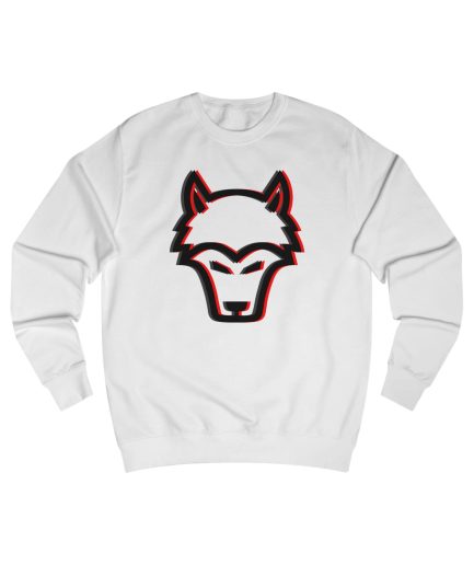 "The Glitch Wolf" - Fierce Wolf Unisex Sweatshirt - Cozy Streetwear for Animal Lovers