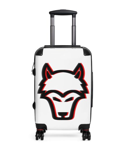 "The Glitch Wolf" - Wolf Design Carry-On Suitcase | Trendy Travel Luggage for Adventurers