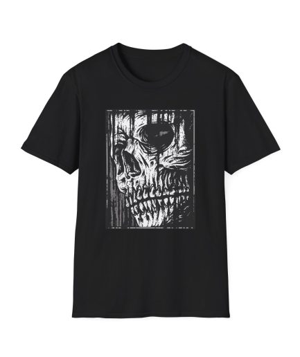 "Death waits for no man" - Gothic Skull Graphic Unisex Softstyle T-Shirt